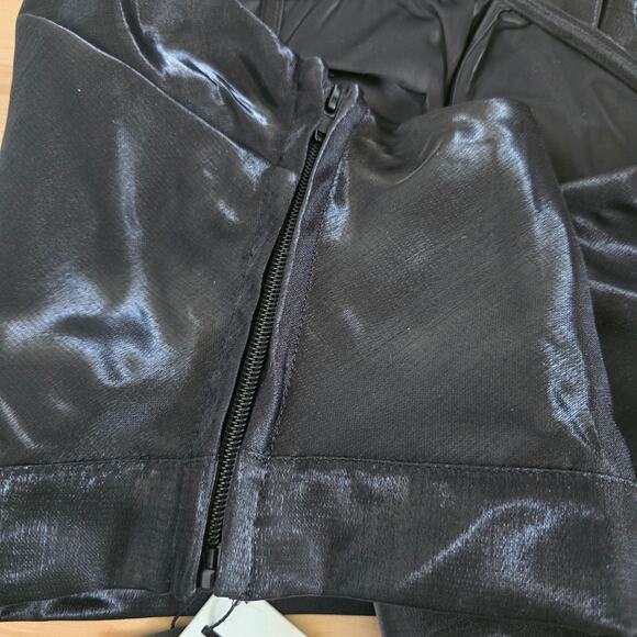 *NWT Jluxlabel Black Gala Pleated Corset Tube Top Black-M Satin Formal Party - Picture 5 of 7